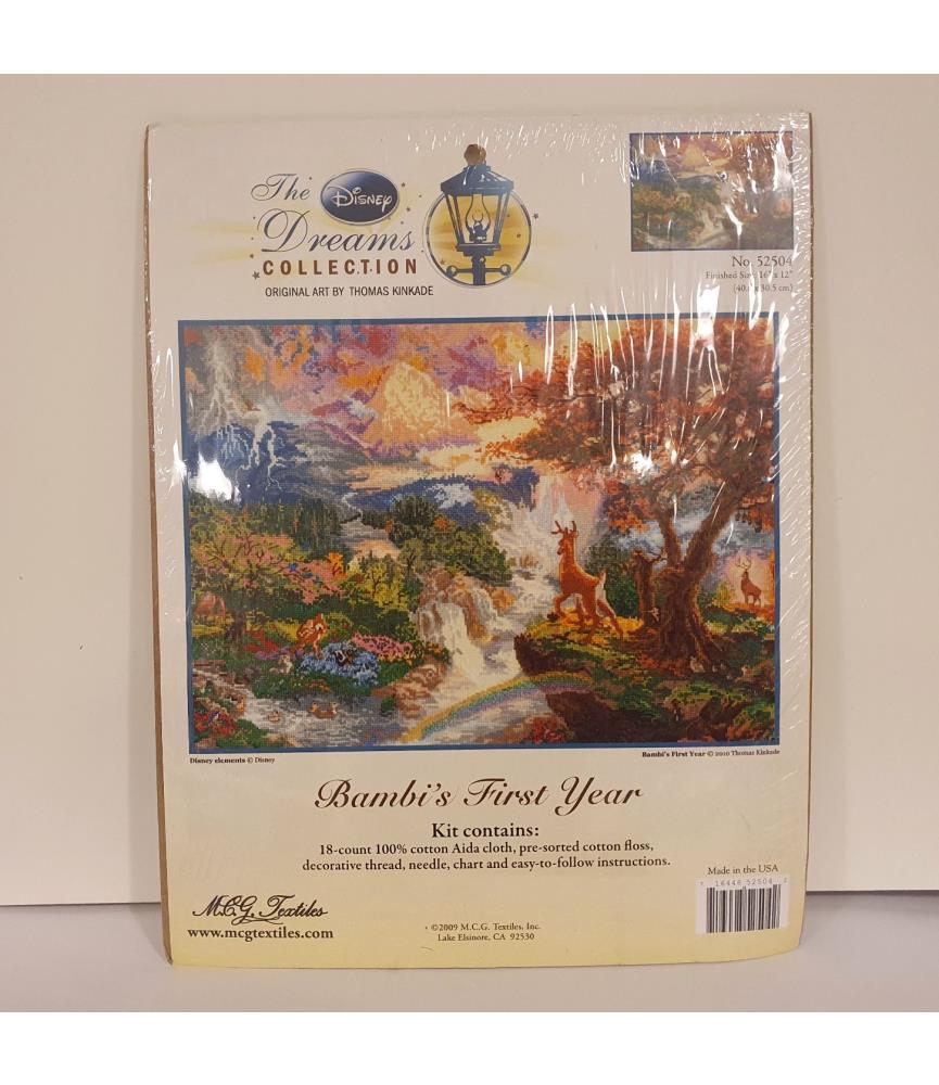 Disney Dreams Thomas Kinkade Counted Cross Stitch popular Kit Bambis First Year NEW