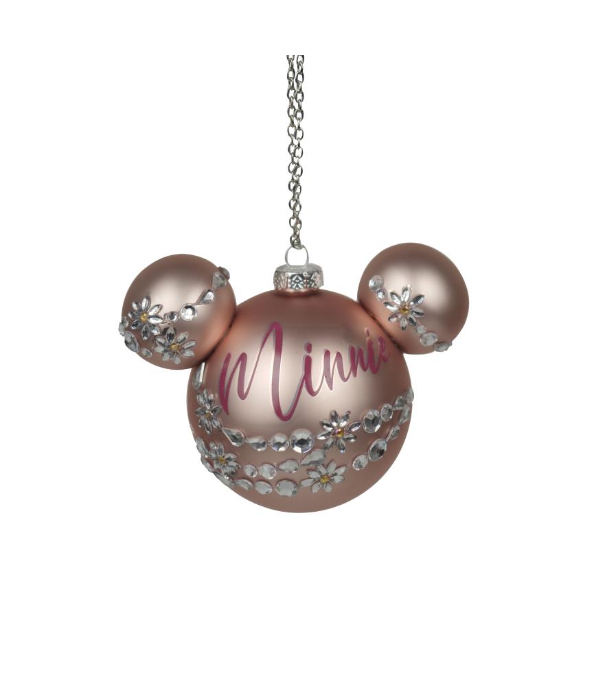 Minnie ears shining pink ornament