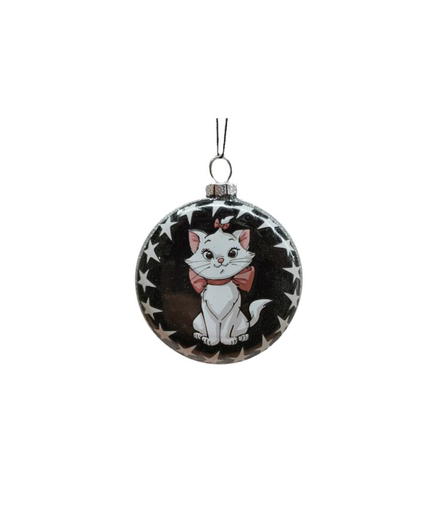 Marie glass disc ornament