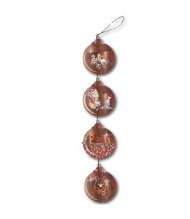 Pooh & Piglet Christmas Balls set (4 pieces)