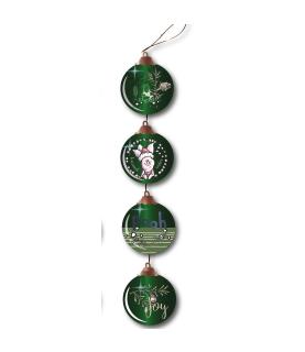 Piglet & Pooh Christmas Balls set (4 pieces)