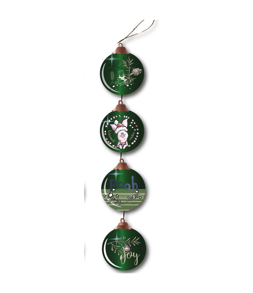 Piglet & Pooh Christmas Balls set (4 pieces)