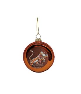 Tigger glass disc ornament