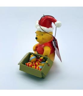 Pooh present resin ornament