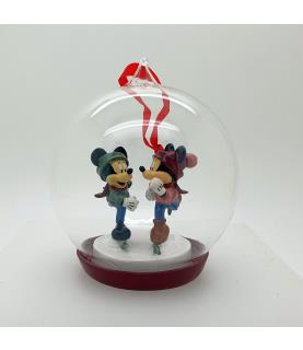 Mickey & Minnie skating ornament