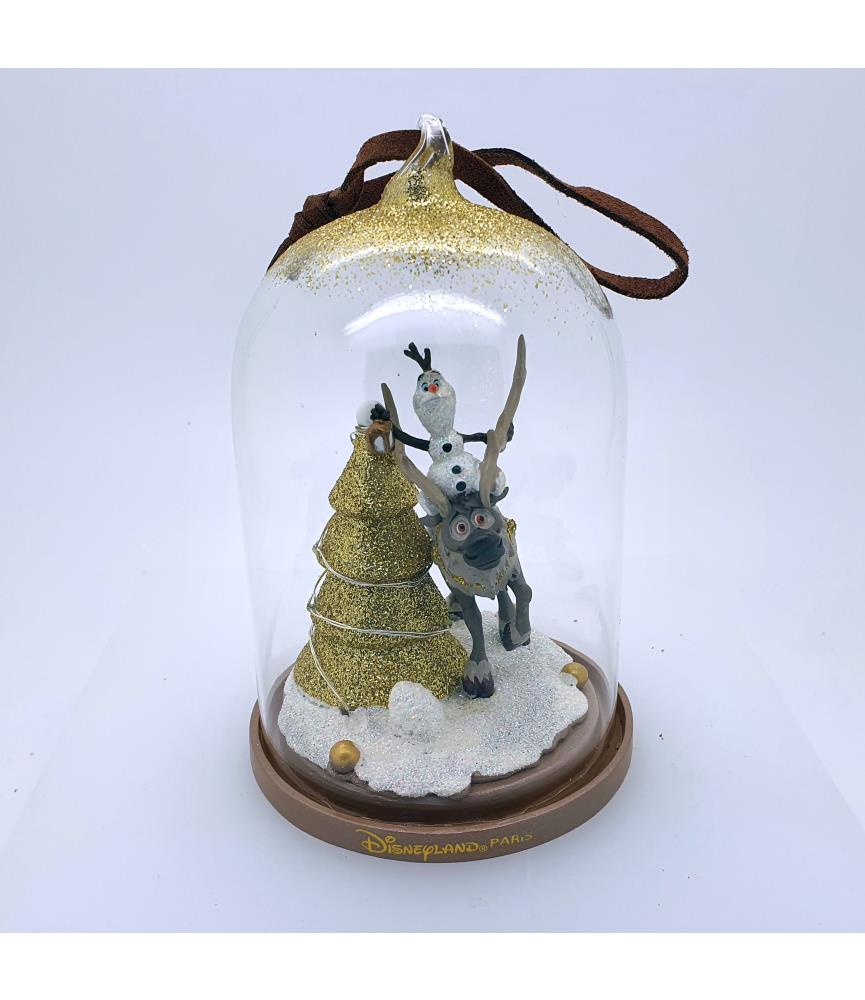 Sven & Olaf glass dome ornament