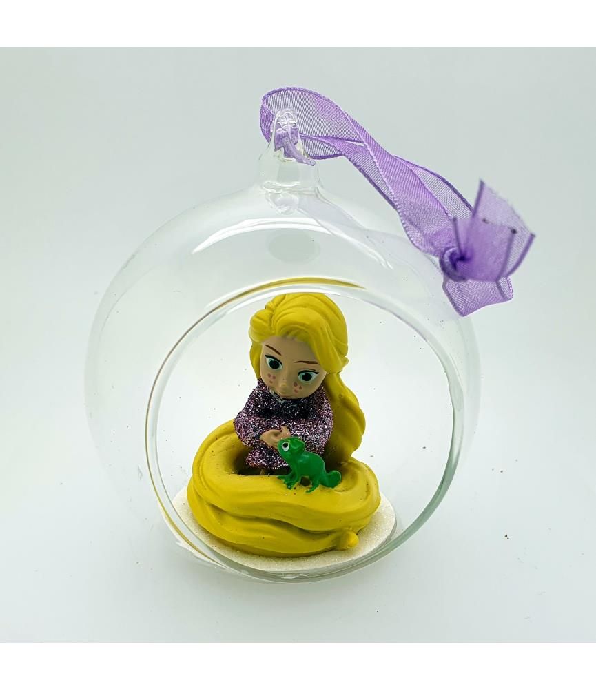 Animator Rapunzel open glass ornament