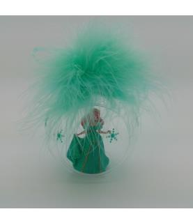 Ariel in open glass ball ornament