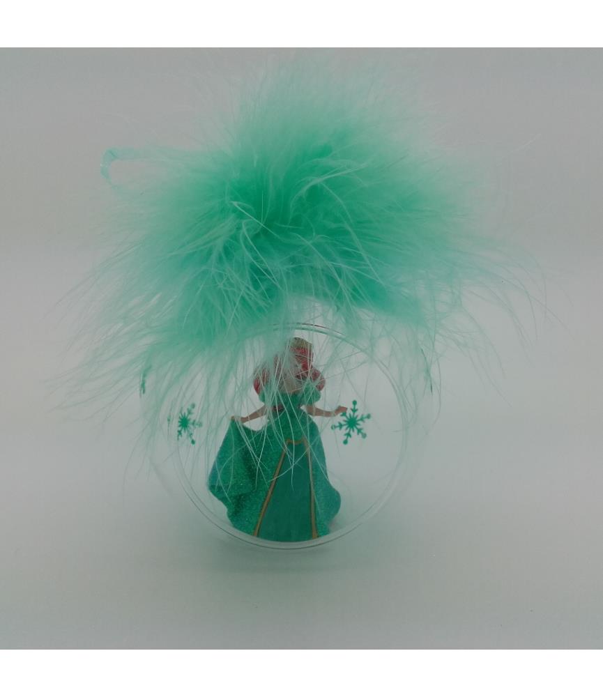 Ariel in open glass ball ornament