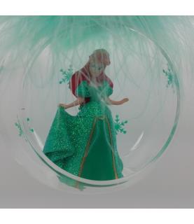 Ariel in open glass ball ornament
