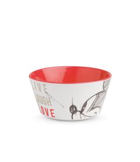 Bowl Mickey Live Laugh Love Red