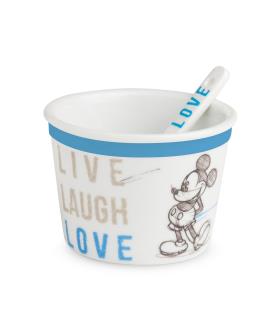 Icecream cup Mickey Live Laugh Love Blue