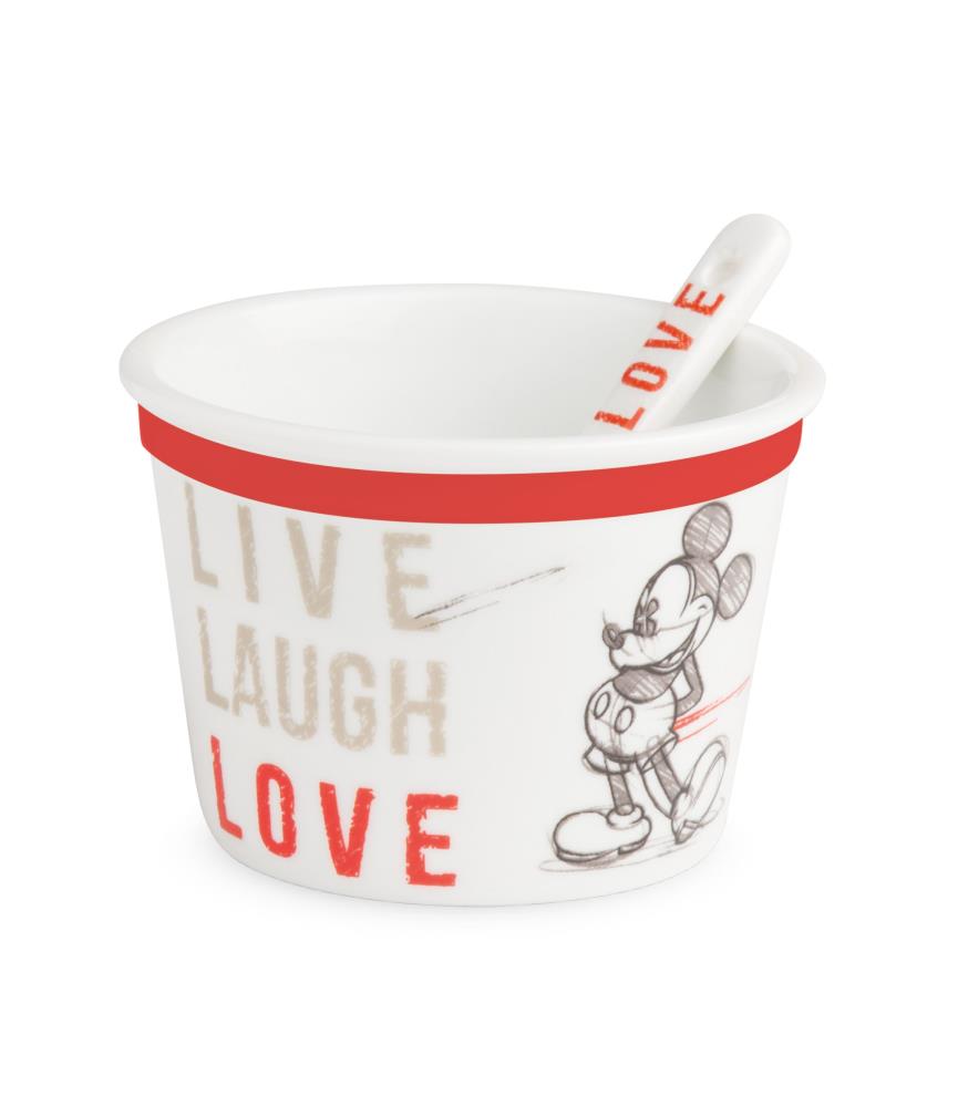 Icecream cup Mickey Live Laugh Love Red