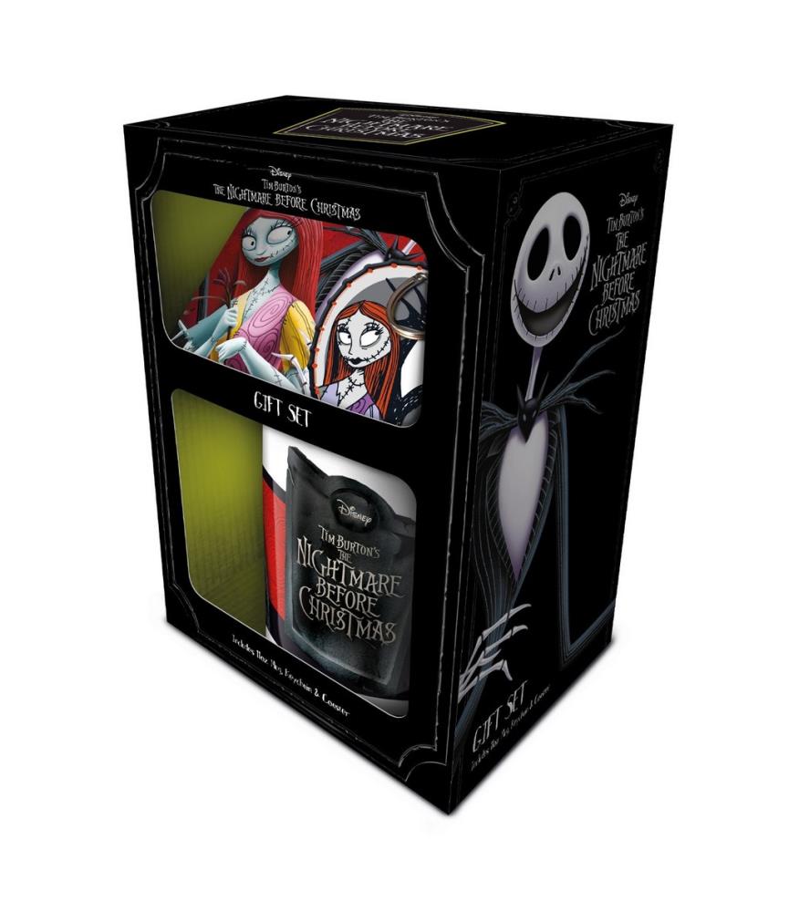 The Nightmare Before Christmas: Jack & Sally Gift Set (Mug, Coaster, Keychain)