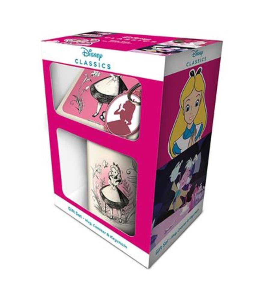 Alice in Wonderland Gift Set (Mug, Coaster, Keychain)