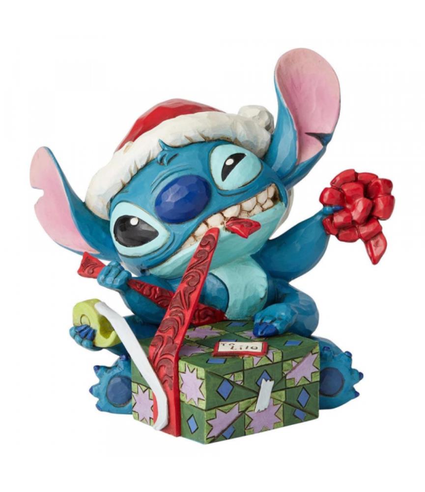 Stitch with Santa Hat (Signed by Jim Shore)