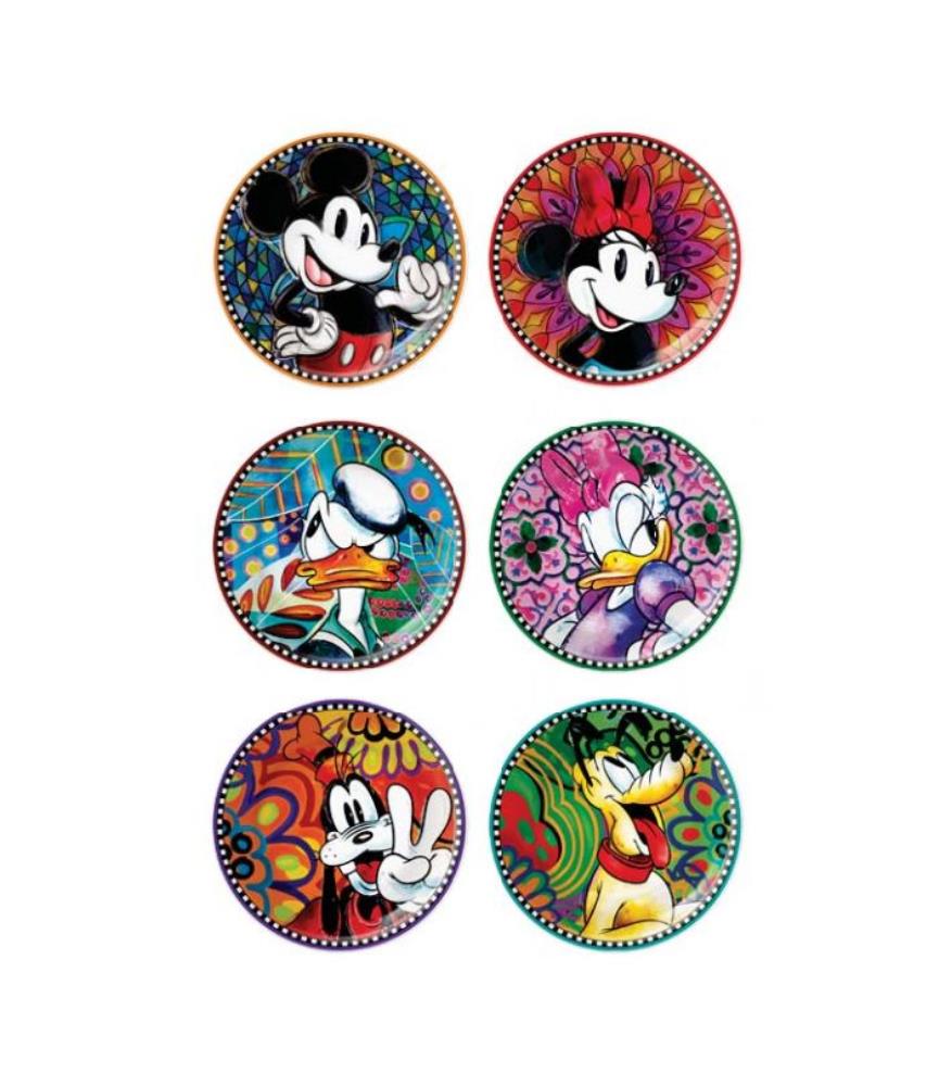 set 6 mixed dessert plates