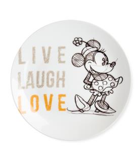 Plate Minnie Live Laugh Love Orange