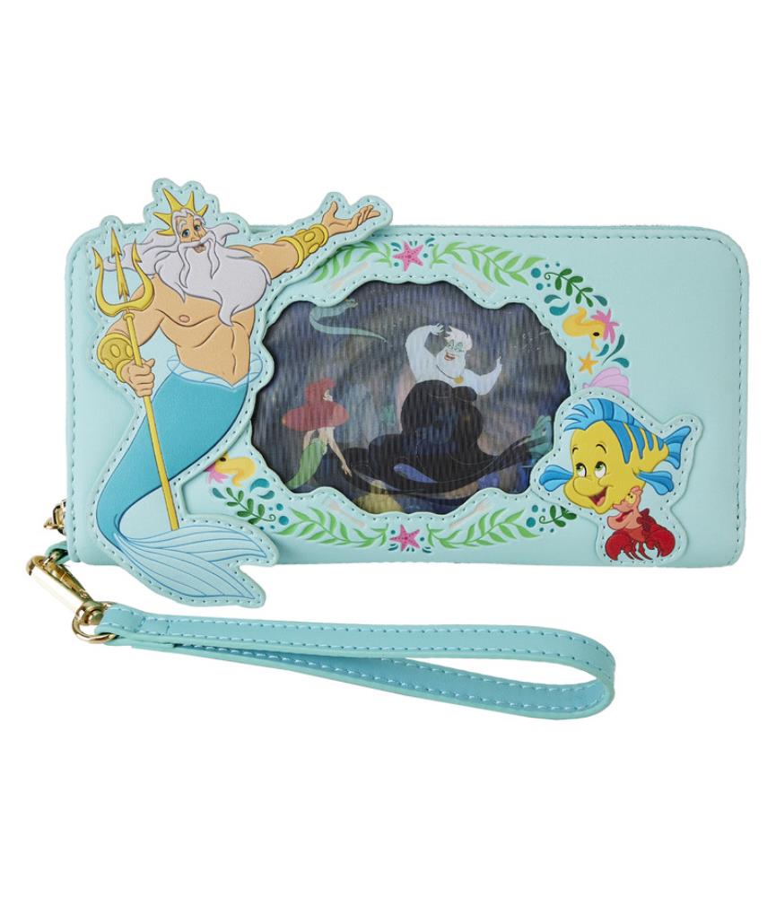 Loungefly Zip Around Lenticular Wallet: Little Mermaid Princess Series