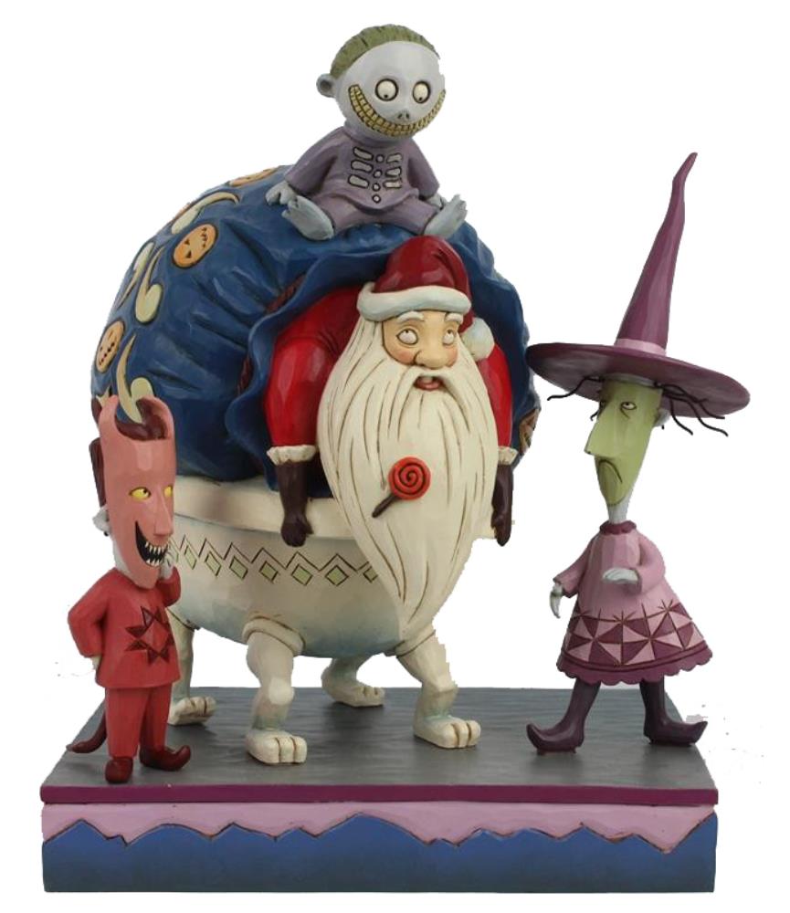 Lock, Shock and Barrel with Santa Figurine