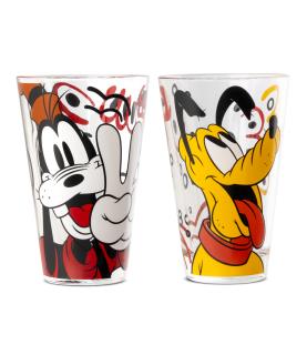 Set of 2 glasses 310ml: Goofy & Pluto