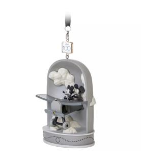 Mickey and Minnie Disney100 Eras Sketchbook Hanging Ornament, Plane Crazy