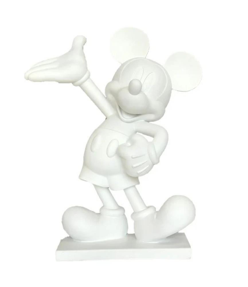 Mickey Mouse white garden statue
