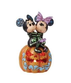 Spine-tingling Sweethearts: Mickey & Minnie LED Pumpkin