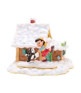 Icon Cottage Scene Trinket Box - Pinocchio & Figaro