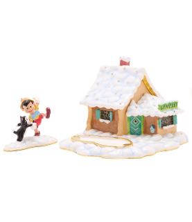 Icon Cottage Scene Trinket Box - Pinocchio & Figaro