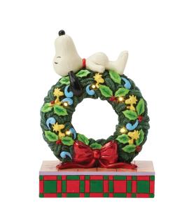 Happy Holiday Dreams (Snoopy Sleeping on LED Wreath) (Expected)