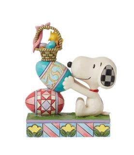 Eggcellent Tower: Snoopy & Woodstock Stacked Easter Eggs