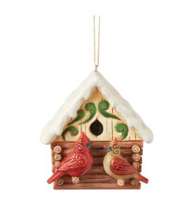 Log Cabin Bird House Hanging Ornament (Exp 2025-06-30)