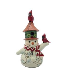 Snowman with Birdhouse Hat Mini Figurine (Expected)