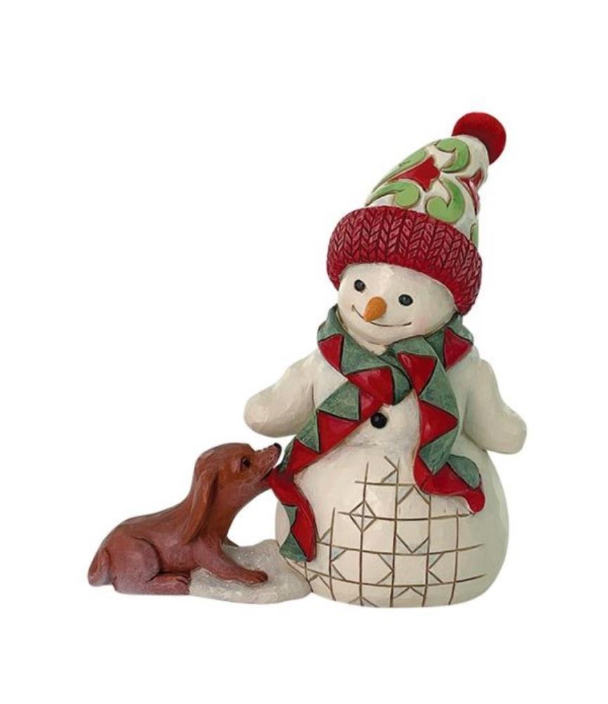 Up to Snow Good: Snowman with Dog & Scarf Pint Figurine (Exp 2025-06-30)