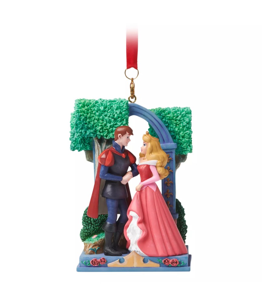 Aurora and Phillip Sketchbook Ornament – Sleeping Beauty – Pink