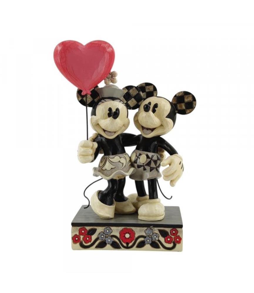 "Love is in the air": Mickey and Minnie with Love Balloon (Signed by Jim Shore)