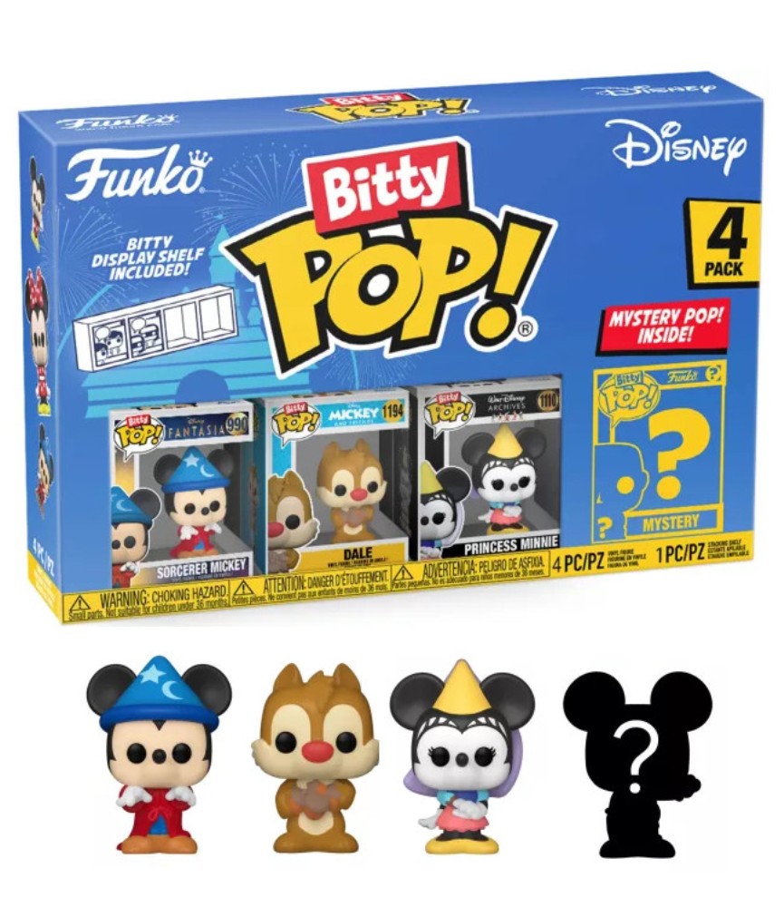 Pop! Disney: Bitty Pop 4 Pack 2.5cm - Sorcerer Mickey