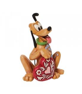 Pluto Holding Heart Mini Figurine