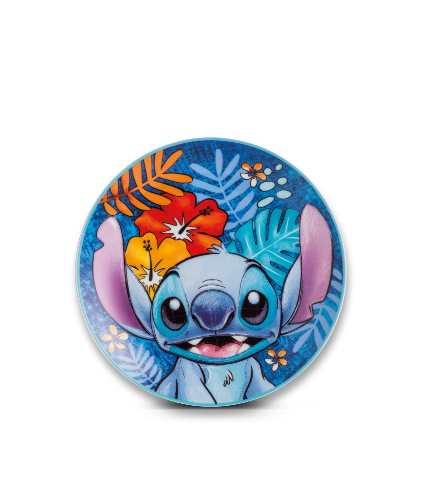 2 piece dessert plate Stitch Blue