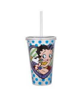 Betty Boop Blue with Glitter tumbler