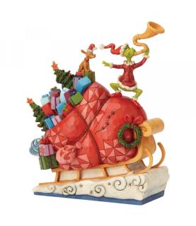Grinch on Sleigh Figurine