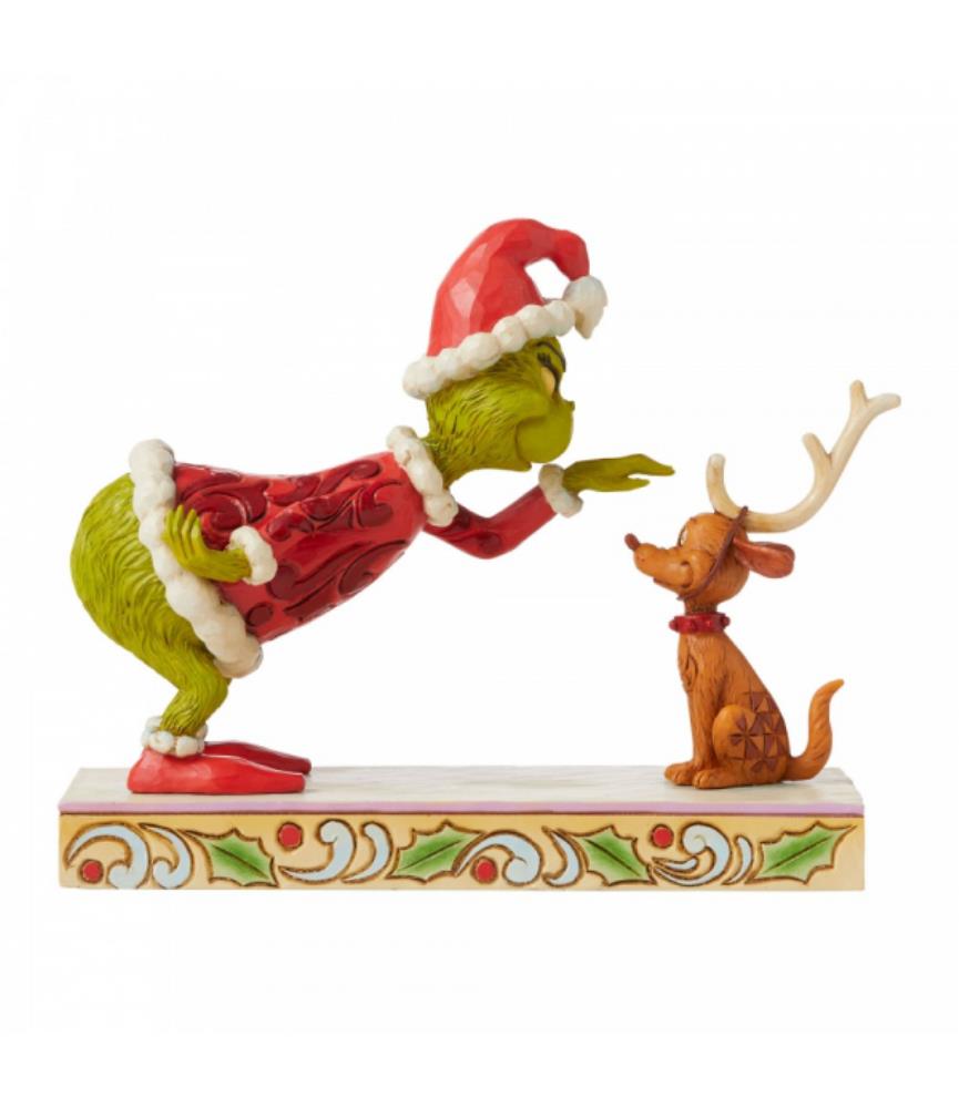 Grinch Patting Max Figurine