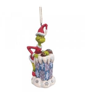 Grinch Climbing in Chimney Hanging Ornament
