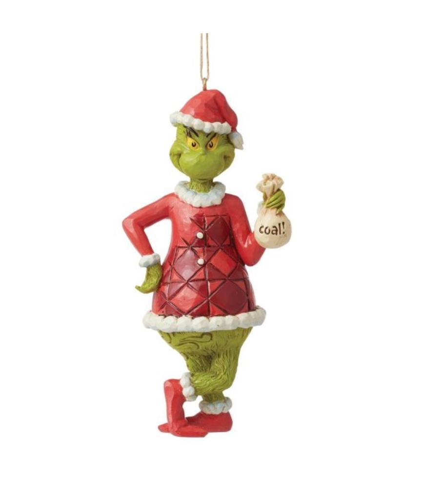 Grinch with Bag of Coal Hanging Ornament