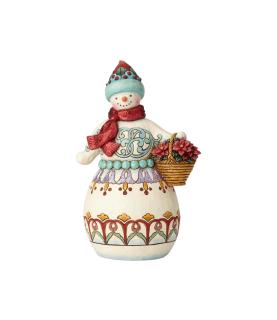 Wonderland Snowman with Basket