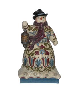 Victorian Snowman with Lantern