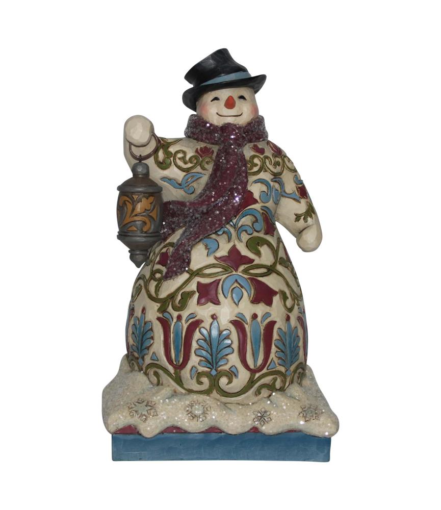 Victorian Snowman with Lantern