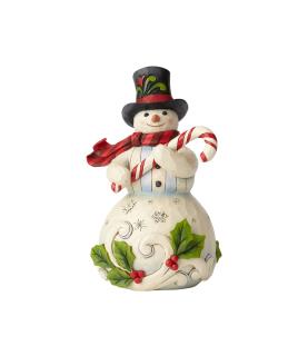 Snowman Holding Candy Cane