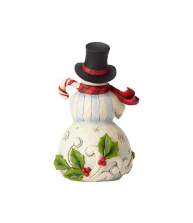Snowman Holding Candy Cane